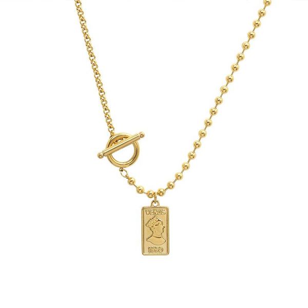 pendant necklaces stainless steel gold beaded toggle chain collar for women square jewelry collares para mujer, Silver
pendant necklaces stainless steel gold beaded toggle chain collar for women square jewelry collares para mujer, Silver