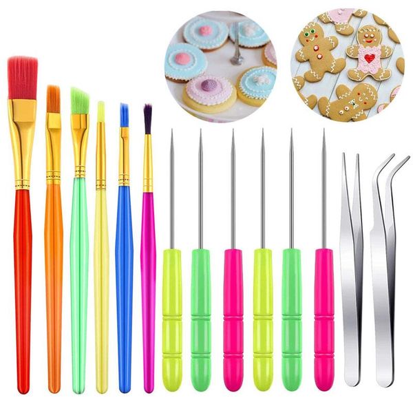14/17 pcs biscuit brush fondant stirring pin exhaust tweezers cake decorating tool make biscuits cakes chocolates set baking & pastry tools
14/17 pcs biscuit brush fondant stirring pin exhaust tweezers cake decorating tool make biscuits cakes chocolates set baking & pastry tools
