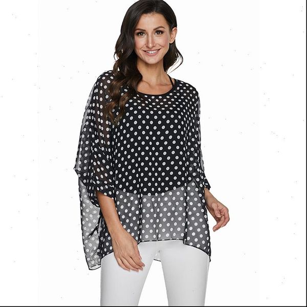 womens shirt plus size women fashion polka dot print black blouse vintage casual summer shirts chiffon tees blusas, White
womens shirt plus size women fashion polka dot print black blouse vintage casual summer shirts chiffon tees blusas, White