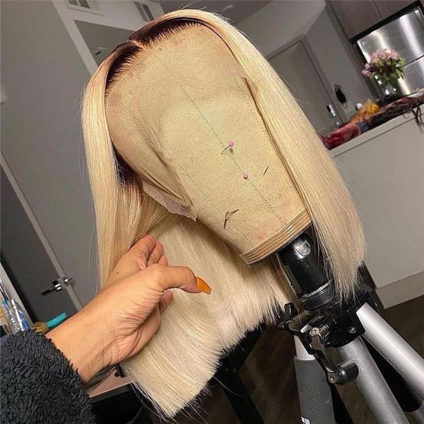 brazilian blunt cut short bob ombre blonde hd transparent t part lace front wigs human preplucked for women with baby hair, Black;brown
brazilian blunt cut short bob ombre blonde hd transparent t part lace front wigs human preplucked for women with baby hair, Black;brown