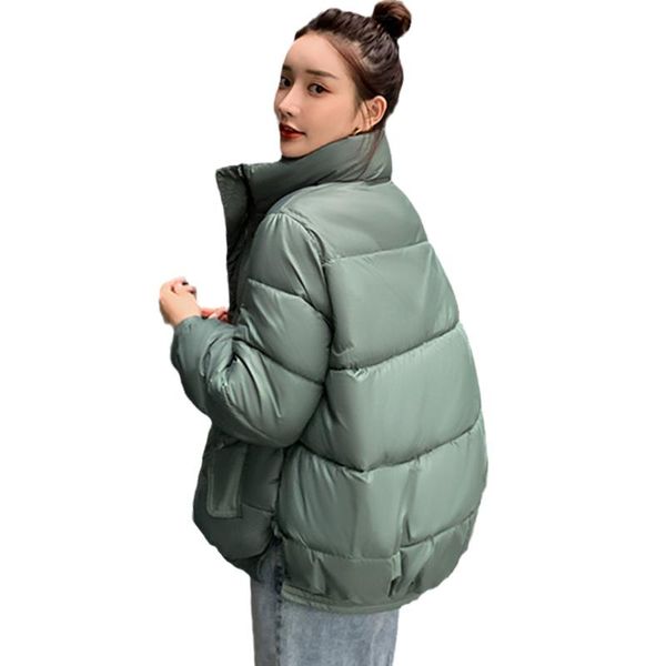 solid stand collar oversized short jacket winter female puffer matte parkas thicken warm zipper casual women's outwear down &, Black
solid stand collar oversized short jacket winter female puffer matte parkas thicken warm zipper casual women's outwear down &, Black