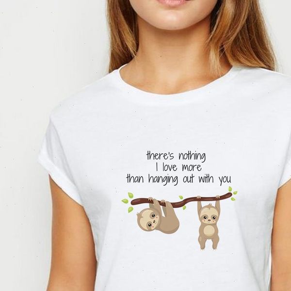 women t shirts avant garde sloth kawaii spring summer vestidos shirt comfortable printing design tee loose o neck, White
women t shirts avant garde sloth kawaii spring summer vestidos shirt comfortable printing design tee loose o neck, White