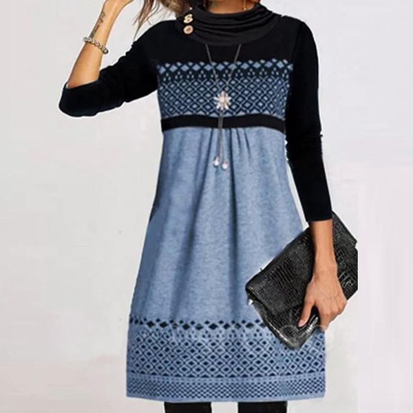 casual dresses color block round neckline long sleeve above knee shift dress 2021 autumn winter elegant pulloever print silm, Black;gray
casual dresses color block round neckline long sleeve above knee shift dress 2021 autumn winter elegant pulloever print silm, Black;gray