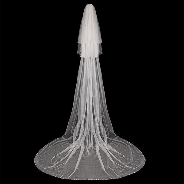 bridal veils veil long with comb beaded edge tulle two layer 3 m short length wedding accessories 2021, Black
bridal veils veil long with comb beaded edge tulle two layer 3 m short length wedding accessories 2021, Black