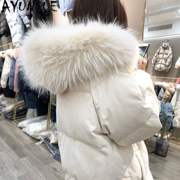 winter jacket women 90% white duck down coats long warm raccoon fur hooded woman parkas abrigos women's &, Black
winter jacket women 90% white duck down coats long warm raccoon fur hooded woman parkas abrigos women's &, Black