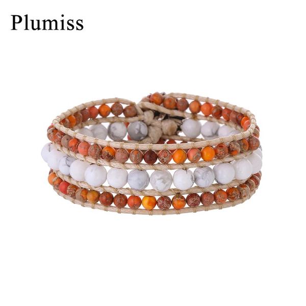 tennis gypsy natural stones wide wrap bracelets bangles for women lovers handmade braided howlite woman boho jewelry gift, Golden;silver
tennis gypsy natural stones wide wrap bracelets bangles for women lovers handmade braided howlite woman boho jewelry gift, Golden;silver