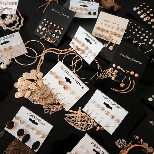 stud 12 pairs/set women's earrings set for women bohemian fashion jewelry vintage geometric crystal pearl 2021, Golden;silver
stud 12 pairs/set women's earrings set for women bohemian fashion jewelry vintage geometric crystal pearl 2021, Golden;silver