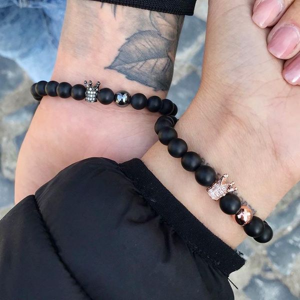 charm bracelets stone beads couple crown bracelet men bileklik jewelry for women femme bracciali donna armband mens joias arrival, Golden;silver
charm bracelets stone beads couple crown bracelet men bileklik jewelry for women femme bracciali donna armband mens joias arrival, Golden;silver