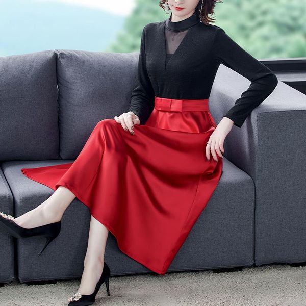 fashion vintage fake two piece midi dresses autumn winter office 3xl plus size dress women elegant bodycon party vestidos casual, Black;gray
fashion vintage fake two piece midi dresses autumn winter office 3xl plus size dress women elegant bodycon party vestidos casual, Black;gray