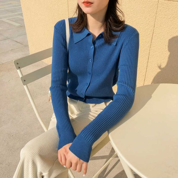 women's spring pit striped sweater female korean loose polo collar cardigan jacket w103009 210607, White
women's spring pit striped sweater female korean loose polo collar cardigan jacket w103009 210607, White