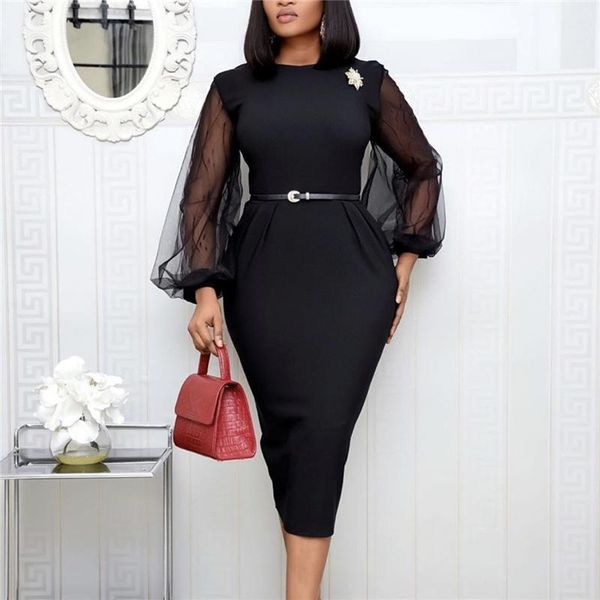 casual dresses autumn fashion dress mode o neck sheer long lantern sleeves office ladies slim fit robes bodycon midi length women xxl, Black;gray
casual dresses autumn fashion dress mode o neck sheer long lantern sleeves office ladies slim fit robes bodycon midi length women xxl, Black;gray