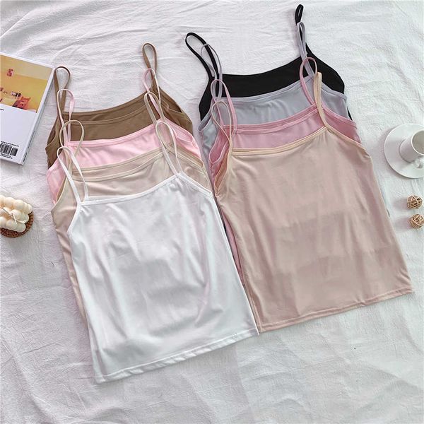 spaghetti strap summer tank women crop sleeveless camisoles female solid 8 color camis street ladies s 210623, White
spaghetti strap summer tank women crop sleeveless camisoles female solid 8 color camis street ladies s 210623, White