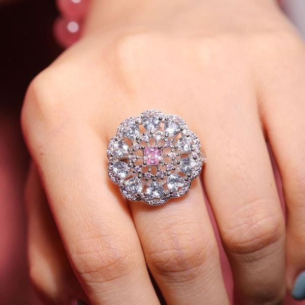 wedding rings luxury charm women creativity hollow carved flower zirconia inlaid jewelry party club accessories, Slivery;golden
wedding rings luxury charm women creativity hollow carved flower zirconia inlaid jewelry party club accessories, Slivery;golden
