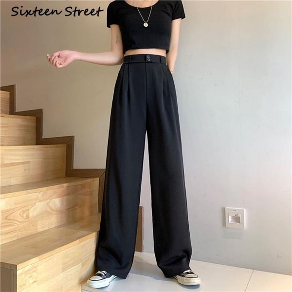 autumn women's pants trousers office lady button zipper korean clothing style high waist female wide leg elastic waits y2k & capris, Black;white
autumn women's pants trousers office lady button zipper korean clothing style high waist female wide leg elastic waits y2k & capris, Black;white