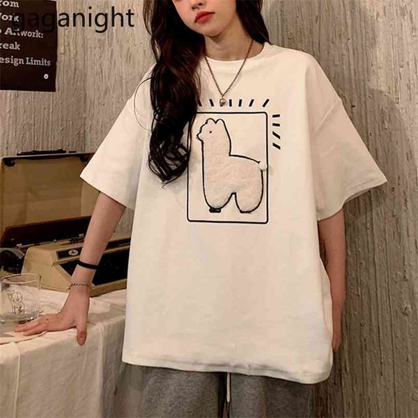 fashion cute embroidery cartoon white t shirt casual women summer t-shirt o-neck pullover short sleeve loose tee 210601
fashion cute embroidery cartoon white t shirt casual women summer t-shirt o-neck pullover short sleeve loose tee 210601