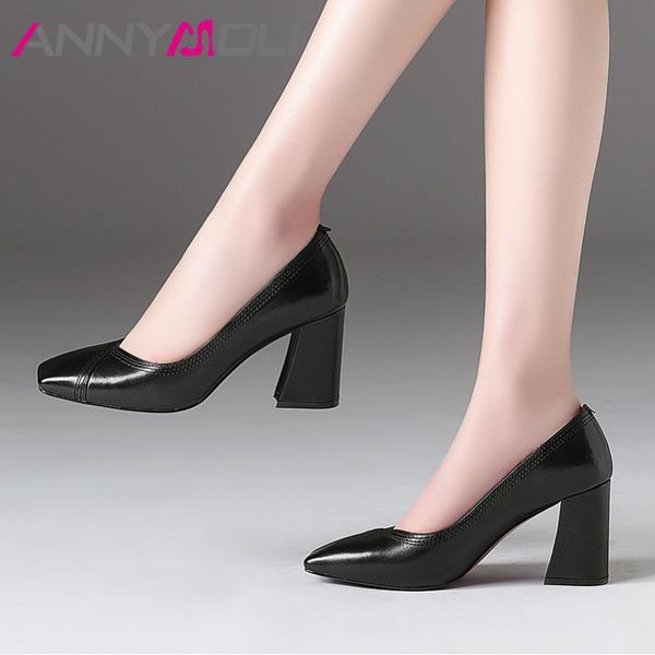 dress shoes annymoli high heels women natural genuine leather block heel office lady real super size 39, Black
dress shoes annymoli high heels women natural genuine leather block heel office lady real super size 39, Black