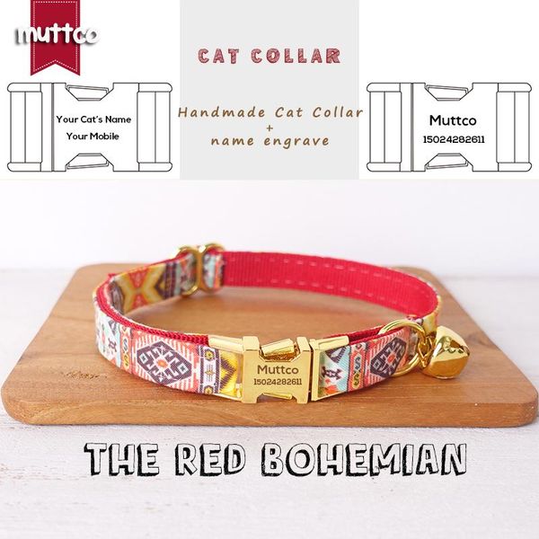 cat collars & leads muttco retail handmade engraved metal buckle collar for the red bohemian design 2 sizes ucc055b
cat collars & leads muttco retail handmade engraved metal buckle collar for the red bohemian design 2 sizes ucc055b