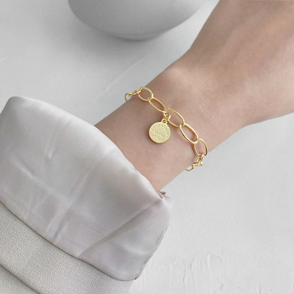 silvology 925 sterling silver english round card chain love always being atlast lette female bracelets summer jewelry, Golden;silver
silvology 925 sterling silver english round card chain love always being atlast lette female bracelets summer jewelry, Golden;silver