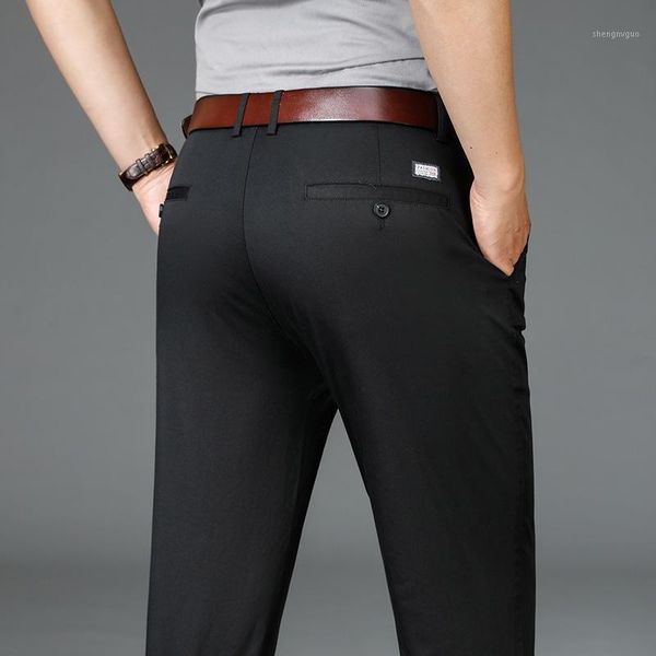 men's pants 2021 autumn casual striped business high-quality fashion trousers men clothes, Black
men's pants 2021 autumn casual striped business high-quality fashion trousers men clothes, Black