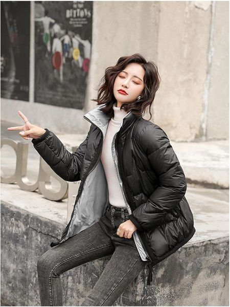 women's jackets down cotton jacket female 2021 korean loose short bright face stand collar winter, Black;brown
women's jackets down cotton jacket female 2021 korean loose short bright face stand collar winter, Black;brown