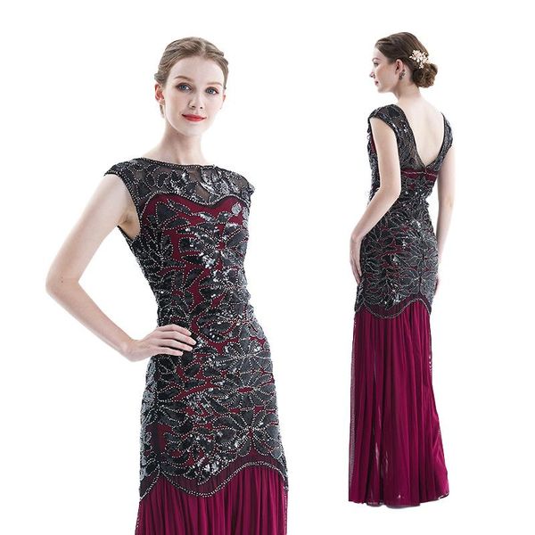 casual dresses women vintage 1920s great gatsby dress 20s flapper party formal o-neck sleeveless beaded sequin mesh, Black;gray
casual dresses women vintage 1920s great gatsby dress 20s flapper party formal o-neck sleeveless beaded sequin mesh, Black;gray