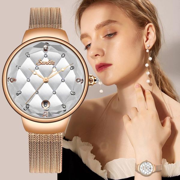 wristwatches sunkta luxury crystal watch women simple waterproof rose gold ladies watches elegant brand bracelet clock relogio feminino, Slivery;brown
wristwatches sunkta luxury crystal watch women simple waterproof rose gold ladies watches elegant brand bracelet clock relogio feminino, Slivery;brown