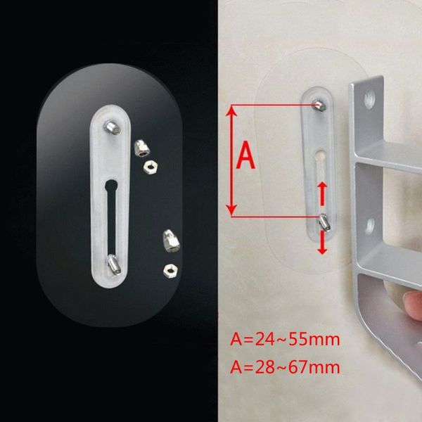hooks & rails 2pcs/lot adjustable double nut screw stickers for wall shelf accessories diy home bathroom decoration
hooks & rails 2pcs/lot adjustable double nut screw stickers for wall shelf accessories diy home bathroom decoration