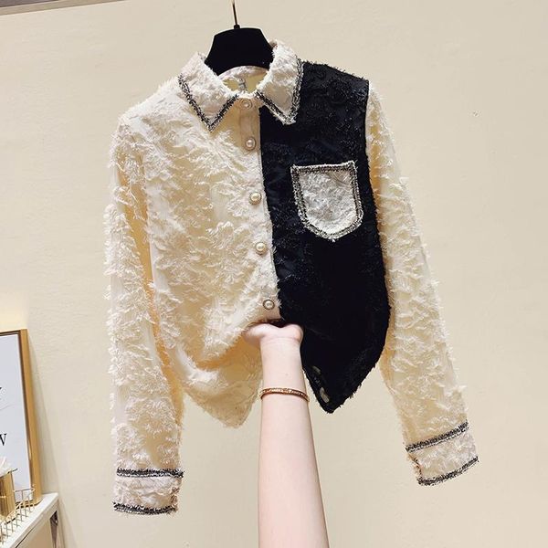 women's blouses & shirts plus velvet lace bottoms autumn winter fashion shirt high-end patchwork chiffon blouse women1 g9m1, White
women's blouses & shirts plus velvet lace bottoms autumn winter fashion shirt high-end patchwork chiffon blouse women1 g9m1, White