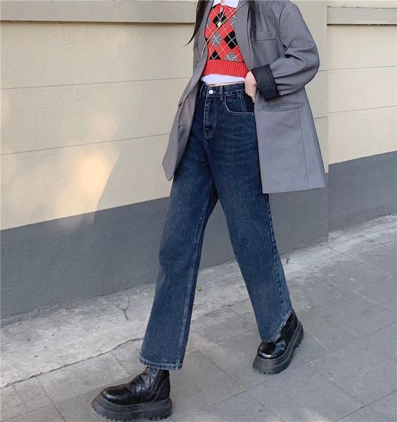 make firm offers ~ korean girl loose restoring ancient ways straight tall waist wide-legged jeans, Blue
make firm offers ~ korean girl loose restoring ancient ways straight tall waist wide-legged jeans, Blue