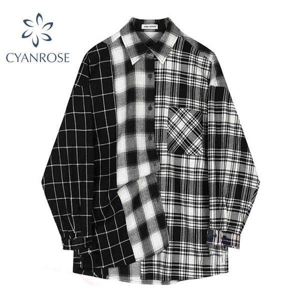 oversized plaid patchwork blouses vintage streetwear boyfriend shirt for ladies ulzzang harajuku long sleeve blusas 210417, White
oversized plaid patchwork blouses vintage streetwear boyfriend shirt for ladies ulzzang harajuku long sleeve blusas 210417, White