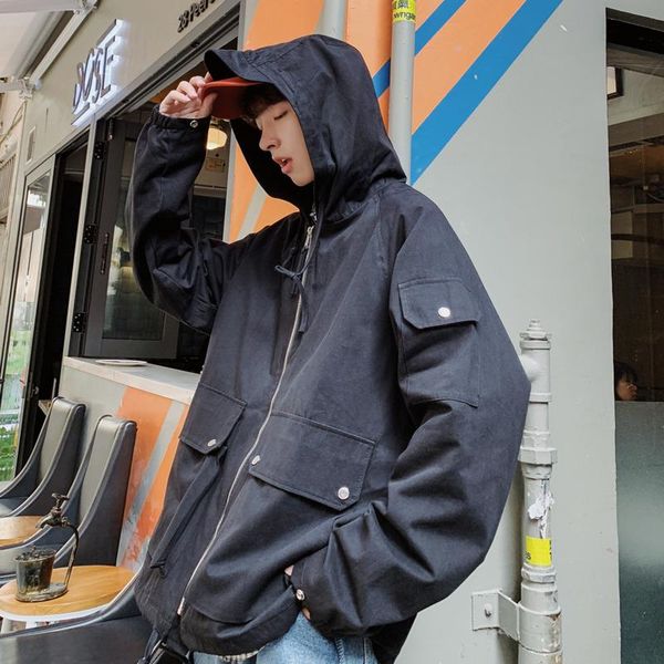 men's jackets 2021 spring fashion models european and american style student trend casual couple neutral hooded jacket sports, Black;brown
men's jackets 2021 spring fashion models european and american style student trend casual couple neutral hooded jacket sports, Black;brown