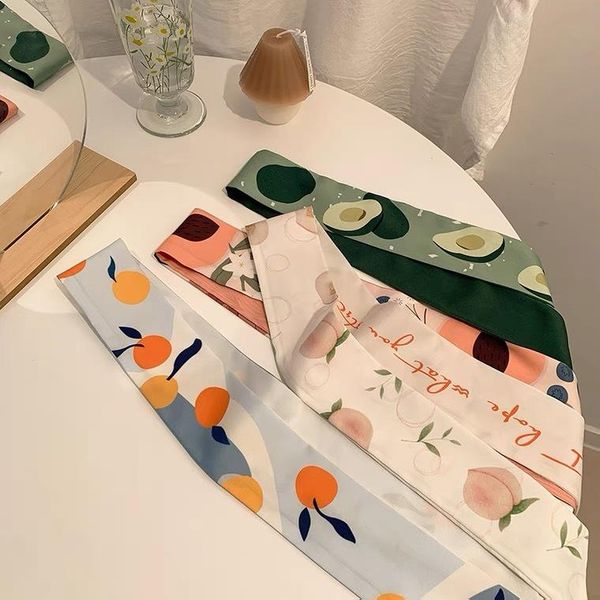 hair accessories soft scarf fruit pattern peach avocado ribbons summer hairbands fashion scarfs for ladies
hair accessories soft scarf fruit pattern peach avocado ribbons summer hairbands fashion scarfs for ladies