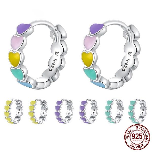 hoop & huggie genuine 925 sterling silver rainbow color enamel heart earrings for women 2021 ear hoops female jewelry sce909, Golden;silver
hoop & huggie genuine 925 sterling silver rainbow color enamel heart earrings for women 2021 ear hoops female jewelry sce909, Golden;silver