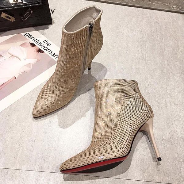 boots high-heeled ankle women's autumn british style rhinestone black pointed stiletto single zapatos para mujer
boots high-heeled ankle women's autumn british style rhinestone black pointed stiletto single zapatos para mujer