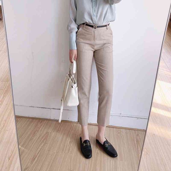 japan style casual straight pants women spring summer solid pantalones de mujer temperament all match feminino trousers 210514, Black;white
japan style casual straight pants women spring summer solid pantalones de mujer temperament all match feminino trousers 210514, Black;white