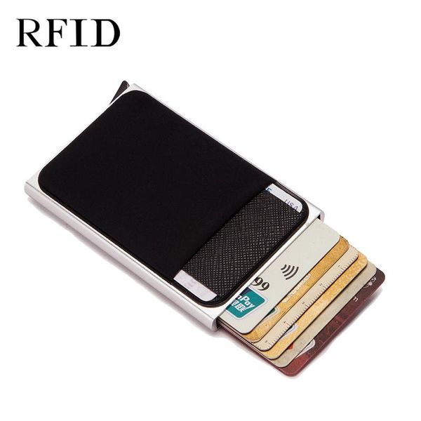 card holders rfid id holder male automatic aluminum alloy hasp business silm cardholder wallet for men and women, Brown;gray
card holders rfid id holder male automatic aluminum alloy hasp business silm cardholder wallet for men and women, Brown;gray