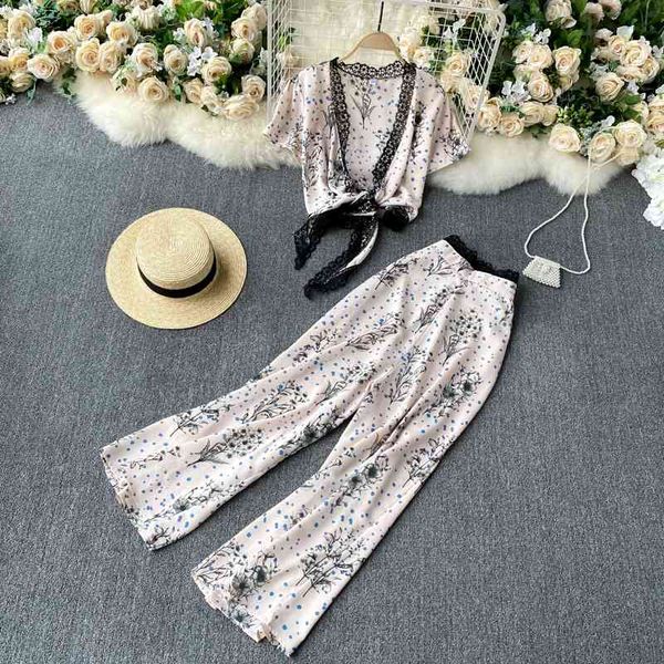 two piece dress summer suit two-piece vacation beach pants sets printed deep v neck tie with high waist wide leg two piece out, White
two piece dress summer suit two-piece vacation beach pants sets printed deep v neck tie with high waist wide leg two piece out, White