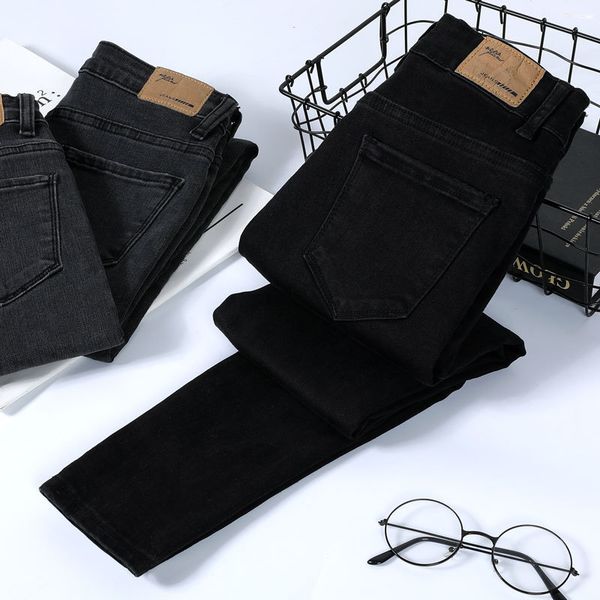 women's jeans black 2021 spring and autumn lengthened high waist elastic slim foot tight pencil, Blue
women's jeans black 2021 spring and autumn lengthened high waist elastic slim foot tight pencil, Blue