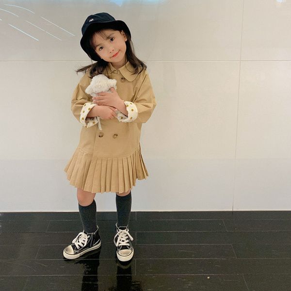 girls dress 2021 spring korean version of the new female baby mid-length temperament jacket ins childrens clothing, Blue;gray
girls dress 2021 spring korean version of the new female baby mid-length temperament jacket ins childrens clothing, Blue;gray