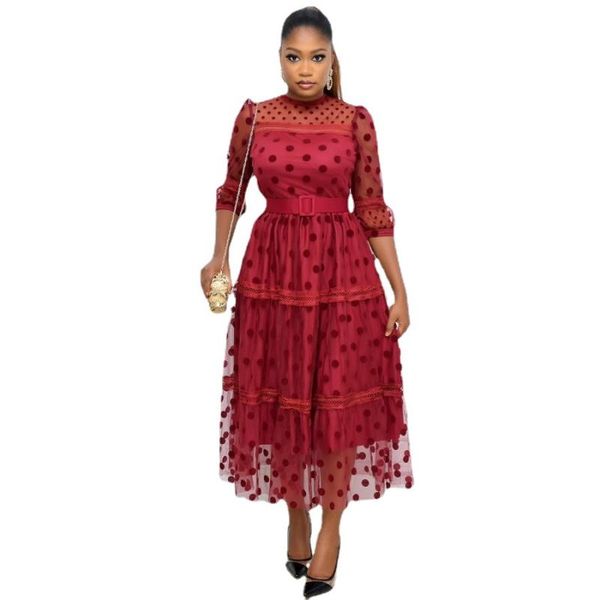 casual dresses spring and autumn women dress large size flocking polka dot fashion half sleeve red elegant (belt not included), Black;gray
casual dresses spring and autumn women dress large size flocking polka dot fashion half sleeve red elegant (belt not included), Black;gray