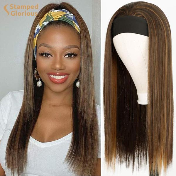 stamped glorious long straight synthetic headband wig blonde highlight wigs for women 20 inch daily party use, Black
stamped glorious long straight synthetic headband wig blonde highlight wigs for women 20 inch daily party use, Black