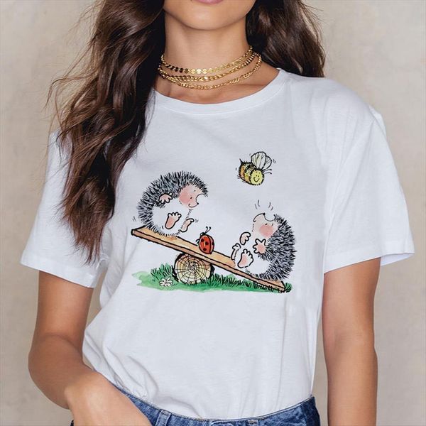 zogankin hedgehog with dandelion summer womens t shirts tee easy matching round neck friends, White
zogankin hedgehog with dandelion summer womens t shirts tee easy matching round neck friends, White