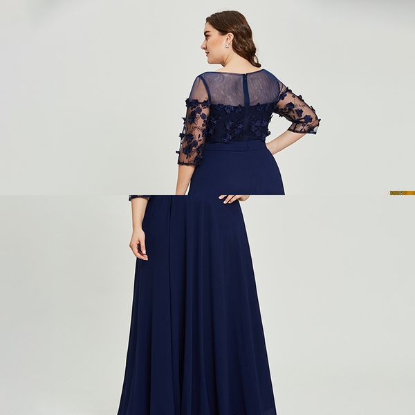 party dresses tanpell split front evening dress dark navy three quarter sleeves a line gown women prom formal appliques long 1e09, White;black
party dresses tanpell split front evening dress dark navy three quarter sleeves a line gown women prom formal appliques long 1e09, White;black