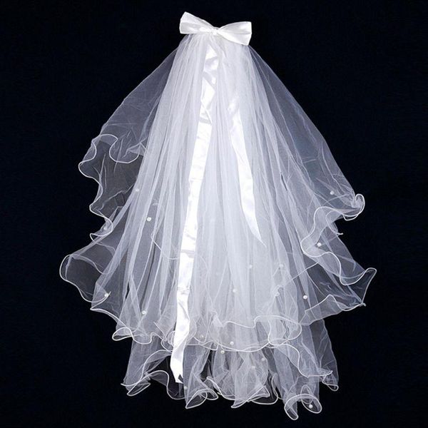 bridal veils tulle wedding dress white bowknot multi layer hair veil pin bride fairy, Black
bridal veils tulle wedding dress white bowknot multi layer hair veil pin bride fairy, Black