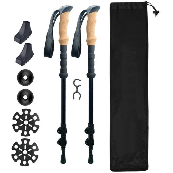 trekking poles 2 pcs aluminum alloy external quick lock pole nordic walking stick with accessories for a variety of terrain scenarios
trekking poles 2 pcs aluminum alloy external quick lock pole nordic walking stick with accessories for a variety of terrain scenarios