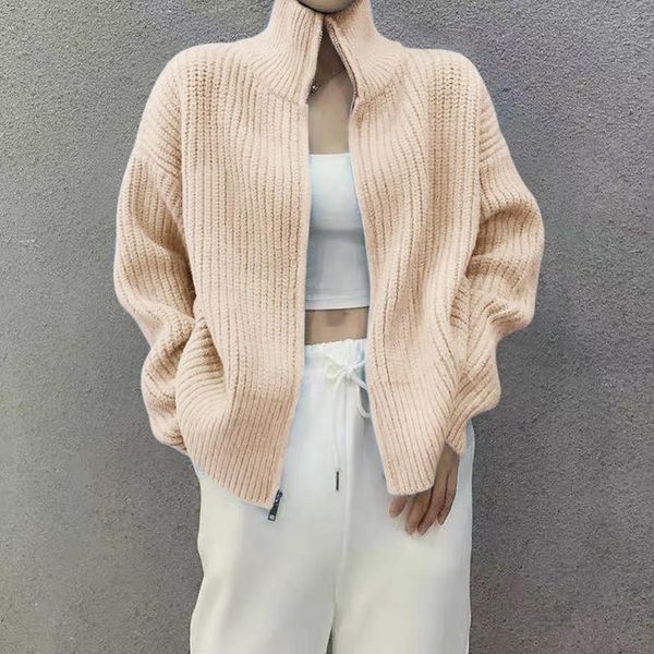 women's knits & tees oeak women sweater knitted cardigan korean harajuku zip-up long sleeve casual loose female chic knitwear outerwear, White
women's knits & tees oeak women sweater knitted cardigan korean harajuku zip-up long sleeve casual loose female chic knitwear outerwear, White