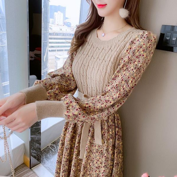 casual dresses streetwear corduroy dress women autumn winter puff sleeve floral knitted plus size patchwork long party, Black;gray
casual dresses streetwear corduroy dress women autumn winter puff sleeve floral knitted plus size patchwork long party, Black;gray