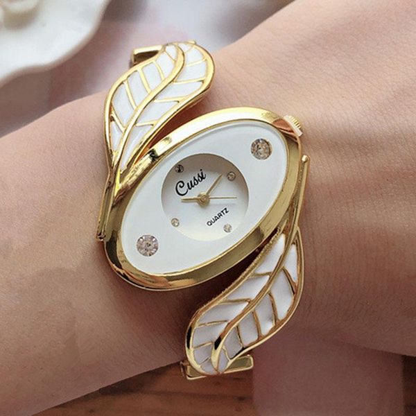 wristwatches cussi watches women fashion leaves bangle stainless steel quartz relogios feminino montre bracelet femme, Slivery;brown
wristwatches cussi watches women fashion leaves bangle stainless steel quartz relogios feminino montre bracelet femme, Slivery;brown