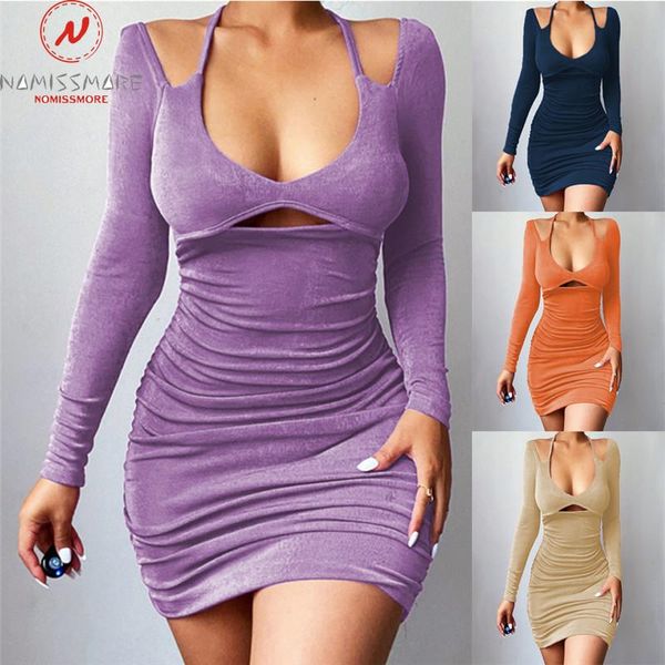 casual dresses woemn solid color pencil dress for party hollow out design halter v-neck long sleeve mid waist slim hips mini, Black;gray
casual dresses woemn solid color pencil dress for party hollow out design halter v-neck long sleeve mid waist slim hips mini, Black;gray