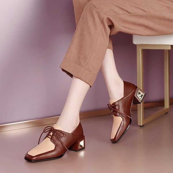 dress shoes mljuese 2021 women pumps soft cow leather autumn spring lace up brown color square toe high heels size 41, Black
dress shoes mljuese 2021 women pumps soft cow leather autumn spring lace up brown color square toe high heels size 41, Black